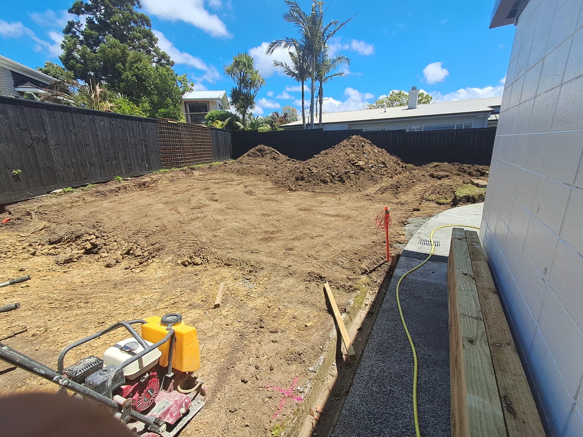 SGS construction site at sunset Auckland skyline